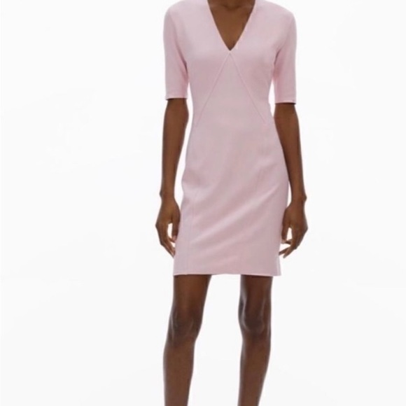 Helmut Lang Pink V-Neck Dress - Picture 2 of 4